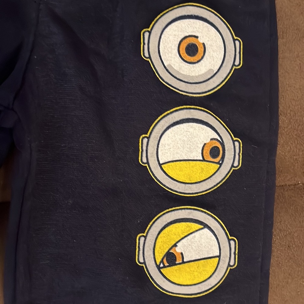 NWOT MINIONS navy blue toddler sweatpants size 3T - Picture 2 of 4